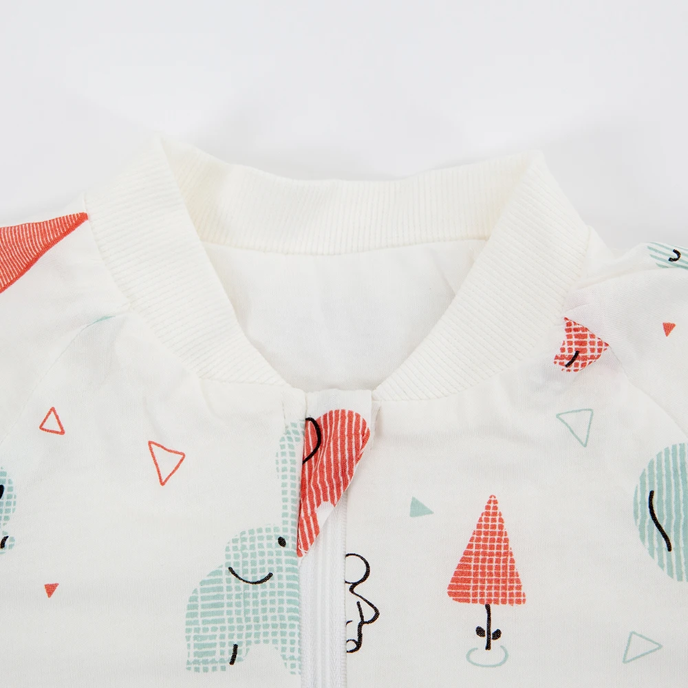 Saco de dormir para niños de 0 a 4 años, pijamas finos de otoño para niñas, saco de dormir para bebés con estampado de elefante rojo de dibujos animados bonitos - imagen 3
