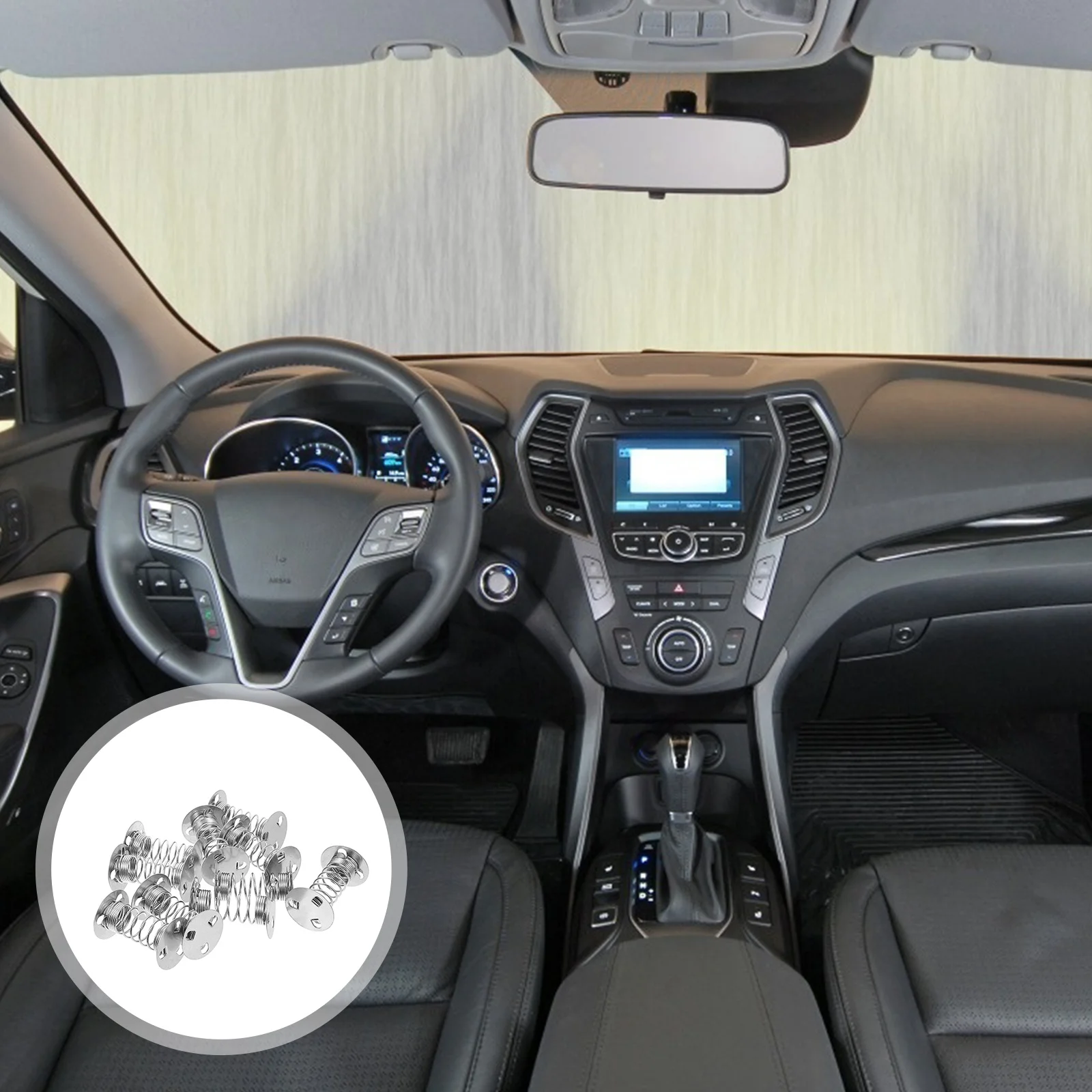 Bobble Head Springs Bases de juguetes para bebés Decoración de coche Tablero de acero plateado