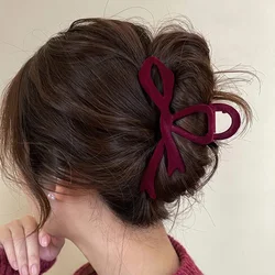 Pinza de pelo de terciopelo rojo - Para otono-invierno