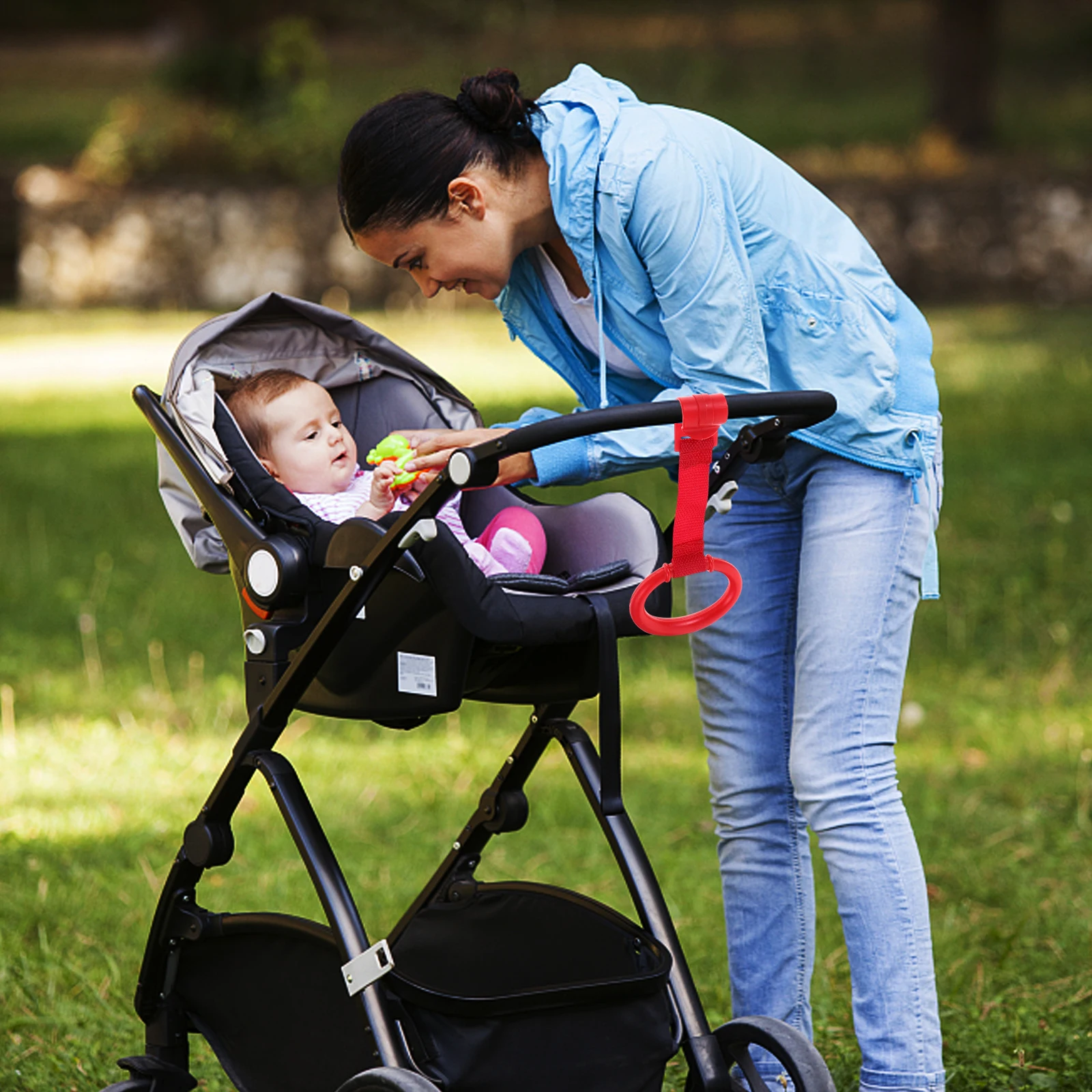 8 Uds. Anillo de pie, accesorios para cuna, guardería para sujetar anillos para caminar, asistencia para parque infantil, asistencia para colgar