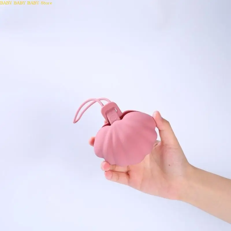 Q81A, funda para chupete silicona calidad alimentaria, forma concha, caja contenedora juguete para dentición del - imagen 4