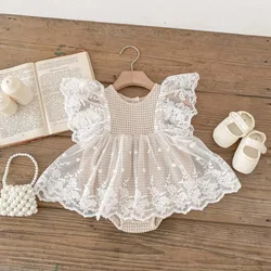 Milangel body de encaje para bebé niña - prenda de fiesta una pieza
