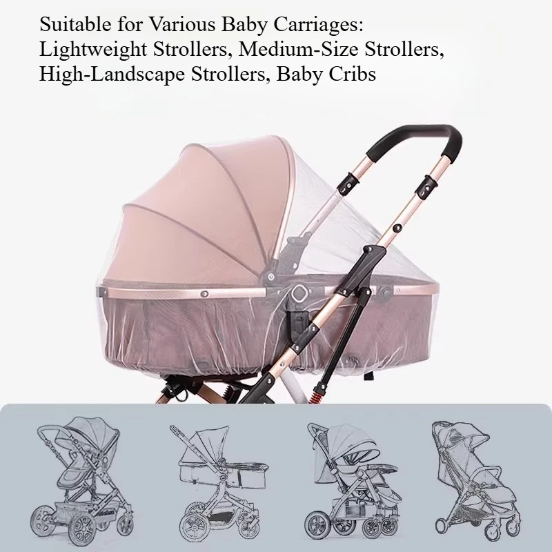 Babyfond-mosquitera Universal para cochecito de bebé, cobertura completa, sin costuras, resistente al viento y a prueba de mosquitos, cubierta parasol plegable - imagen 5