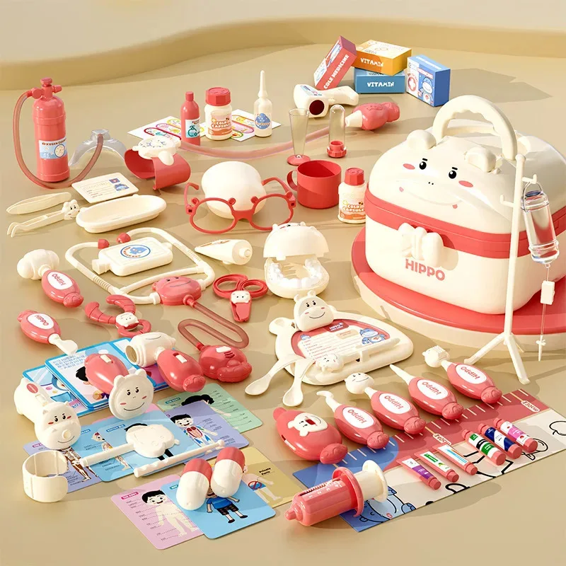 Kit médico para niños, caja de almacenamiento, juego de enfermera de Hospital, juguetes para niños, niñas y niños, regalo, bonitos juguetes educativos - imagen 2