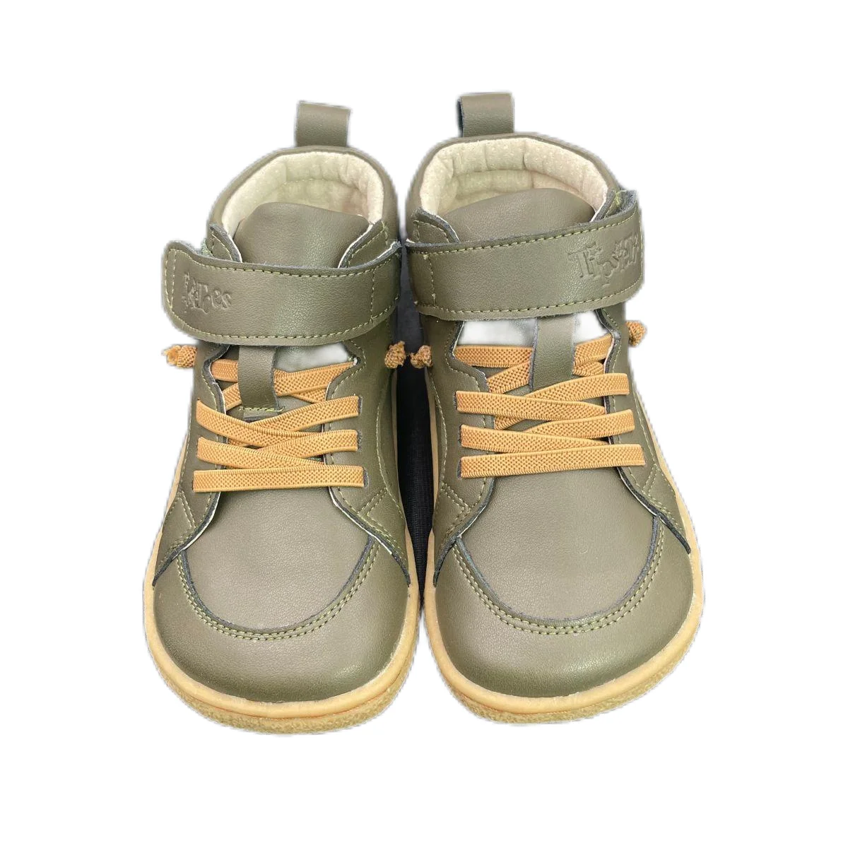 Tipsietoes primavera otoño botas de cuero genuino para niñas niños chico zapatillas descalzas forro de cuero peso ligero correa elástica