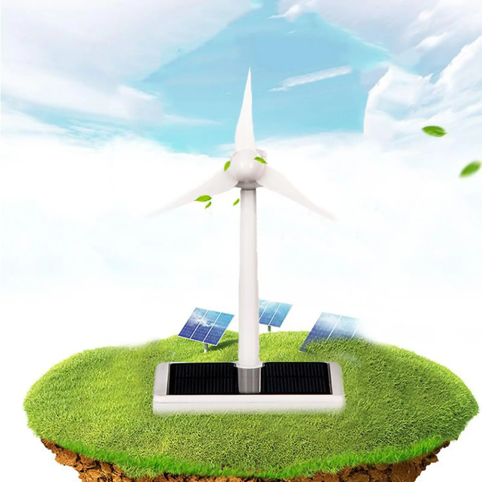 Modelo de molino de viento Solar 3D, Kits de ciencia para niños, juguete, enseñanza de ciencia, decoración artesanal, adorno para jardín, hogar y escritorio - imagen 5