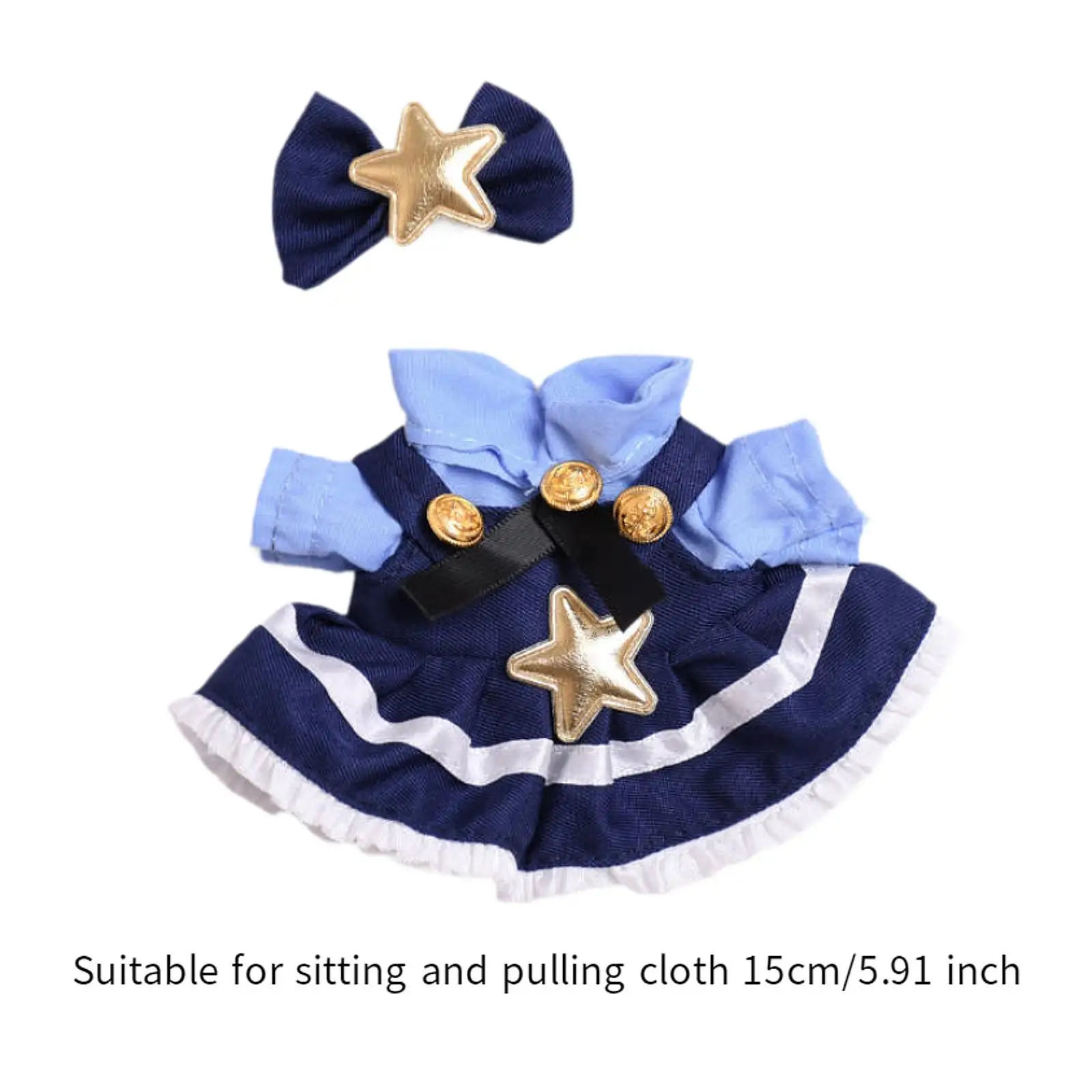 15cm Doll Clothes Dress up Gifts Comfortable Costumes with Hair Accessories Pretend Play Stylish DIY Doll Dress Doll Outifits