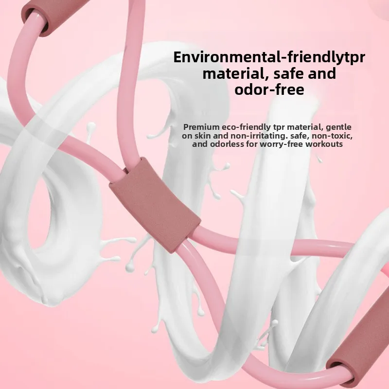 Banda de resistencia de cuerda en forma de 8, equipo de entrenamiento de Yoga de belleza para espalda, tubo elástico, banda expansora de pecho, herramienta de Fitness para espalda sólida para mujer - imagen 4