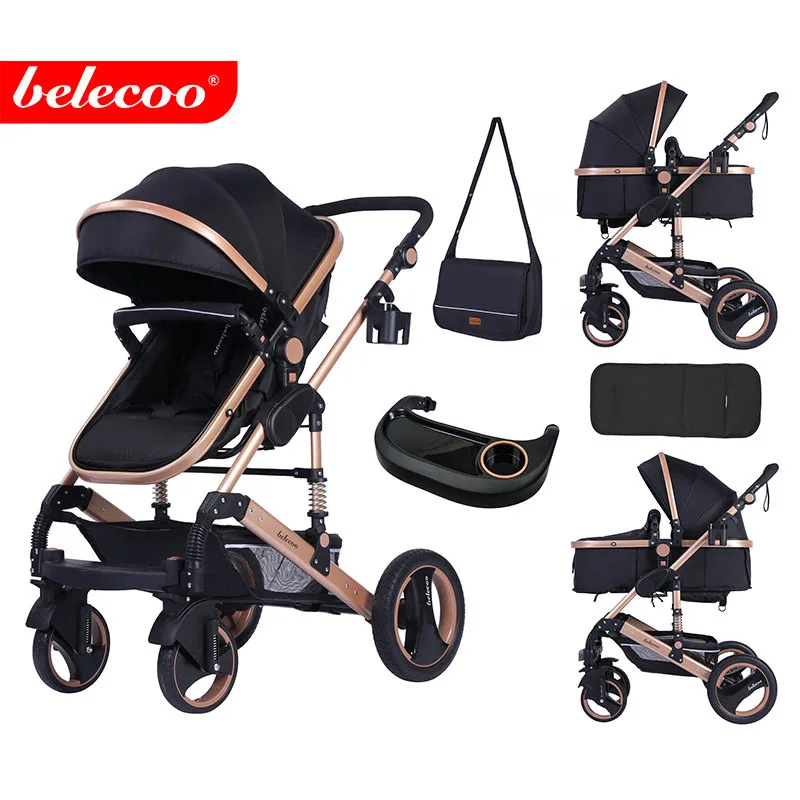 Cochecito de bebé plegable ligero bidireccional, absorción de impacto, cochecito Simple para niños recién nacidos, paisaje alto - imagen 2