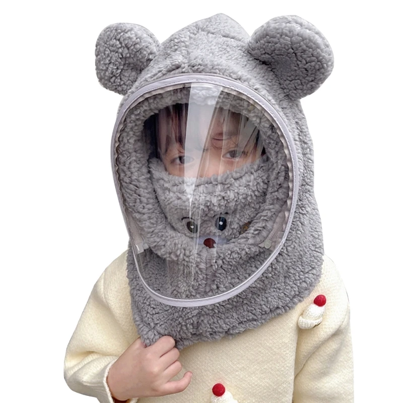 gray bear with mask