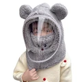 gray bear with mask