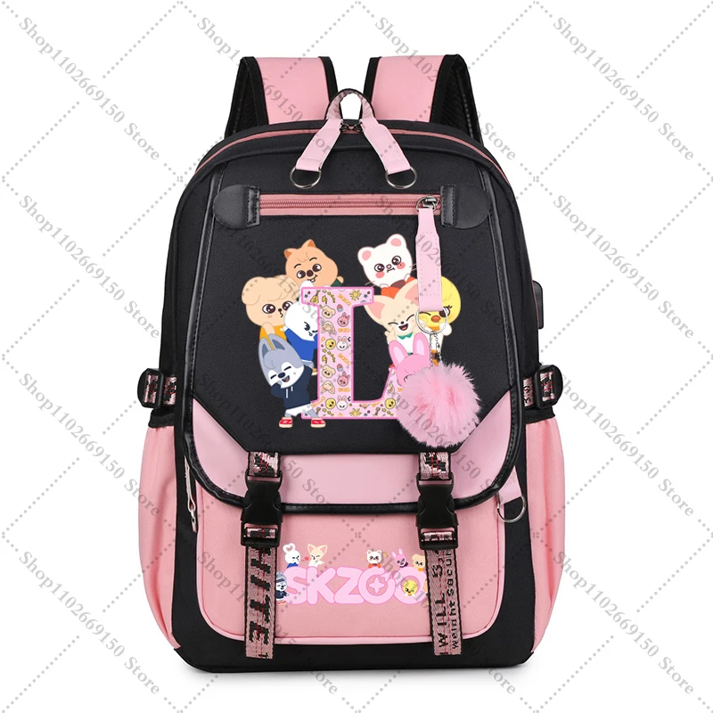 Mochila de gran capacidad para niña, mochila escolar con estampado de Anime SKZ ooed, accesorios para niños, bolsa de libros, mochila bonita de dibujos animados, regalo de Navidad - imagen 5