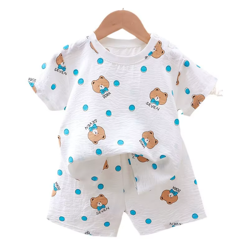 Conjunto de bebé de algodón Cloud de manga corta para casa - imagen 5