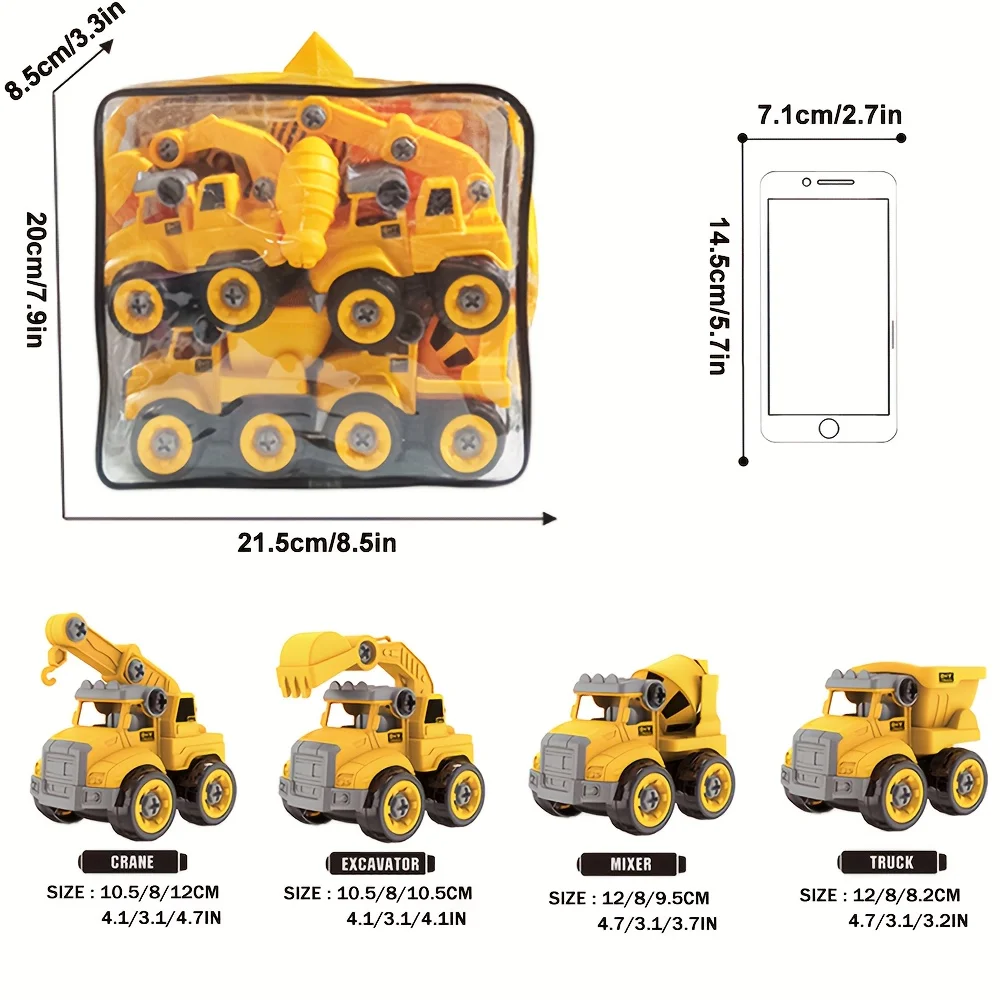Vehículos Montessori de construcción para niños – Juguete educativo DIY - imagen 4
