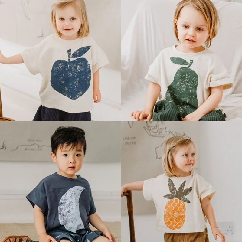 Camisetas deportivas informales para niños y niñas, Tops de manga corta con estampado, ropa holgada de algodón suave, novedad de 2023