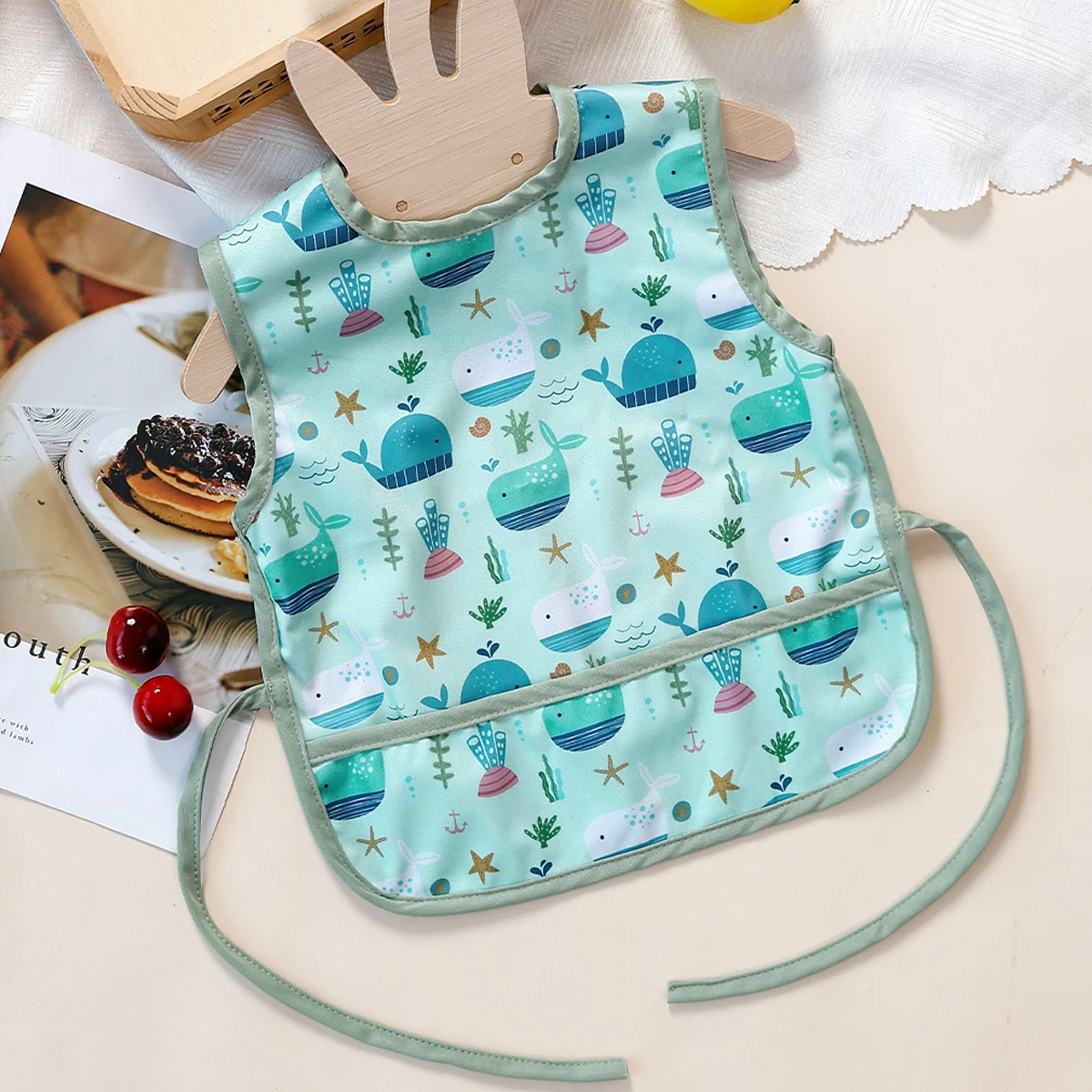 Baberos Elinfant de 1 pieza, paño eructo para niños y niñas, perfecto para regalo de cumpleaños, Baberos de alimentación de bebé, Baberos para comer