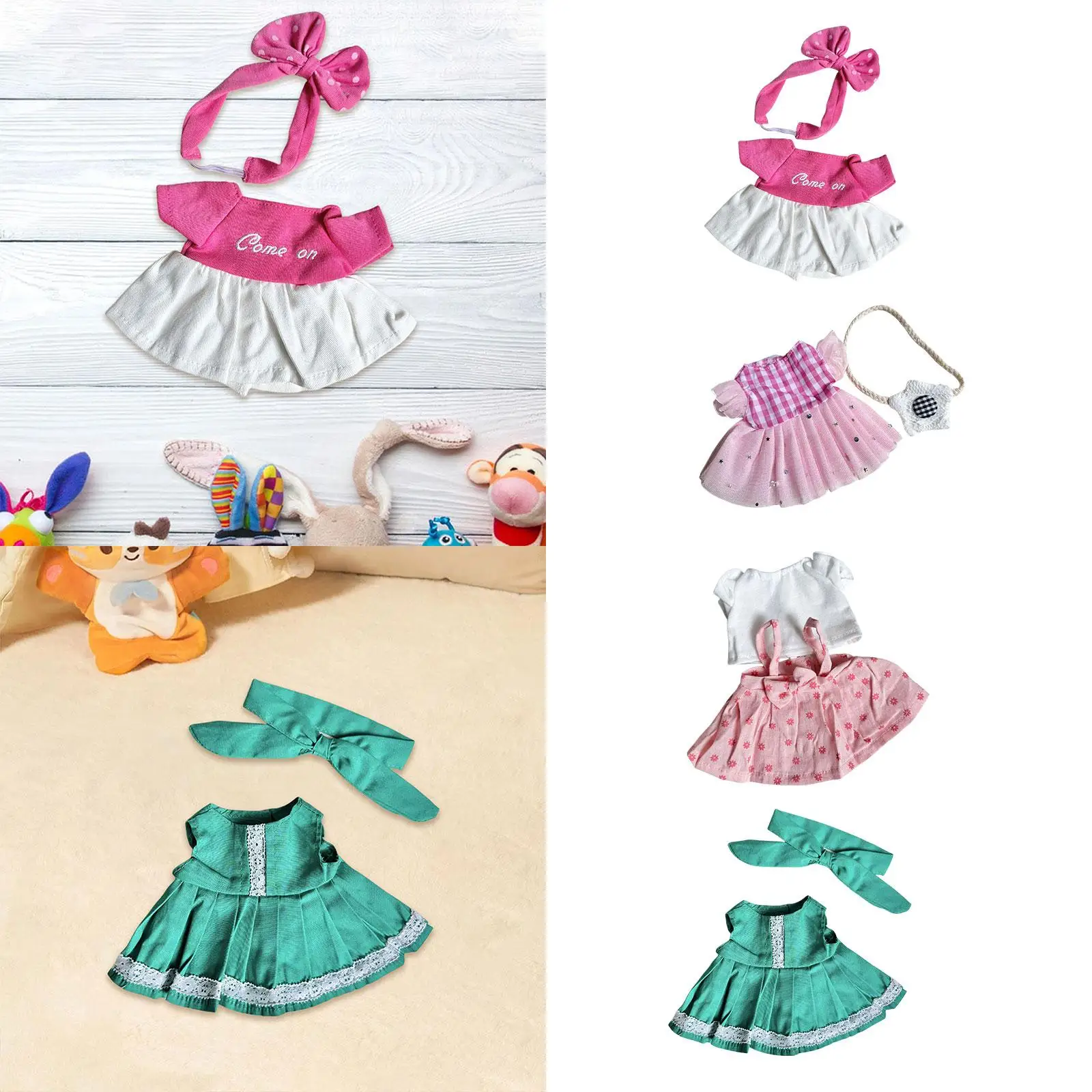 Doll Dress 20cm Doll Clothes Soft Kids Toy Fashion DIY Plush Doll Accessories,