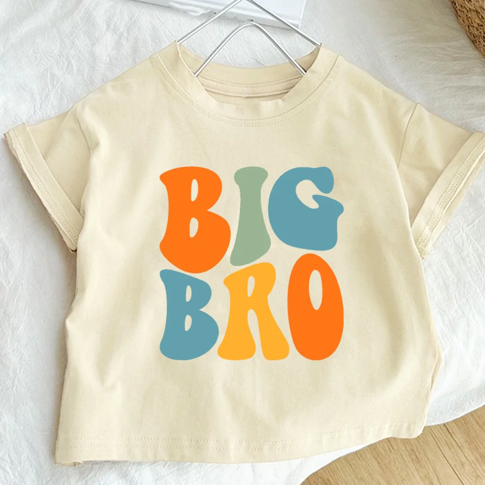 Camiseta a juego con estampado de Big Bro Sis Little Bro Sis para niños y niñas, ropa para hermanos, Tops para niños, camisetas Retro para niños - imagen 3