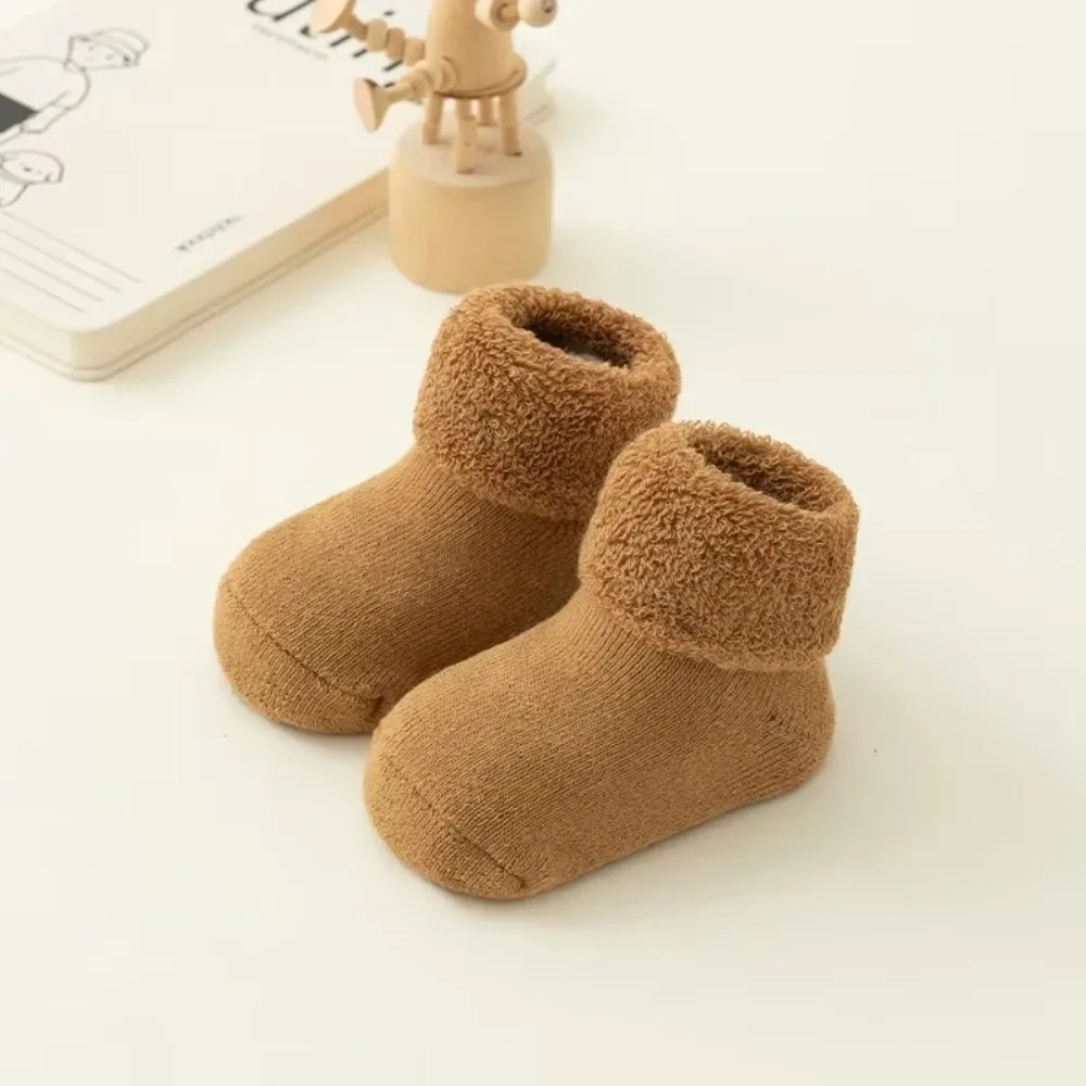 Calcetines de lana para bebés cálidos con forro terciopelo invierno - imagen 2