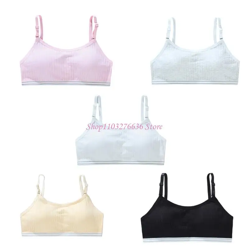 R6FD Camisola Juvenil sujetador sujetador Tubo con almohadilla cofres para niñas 6-12 años
