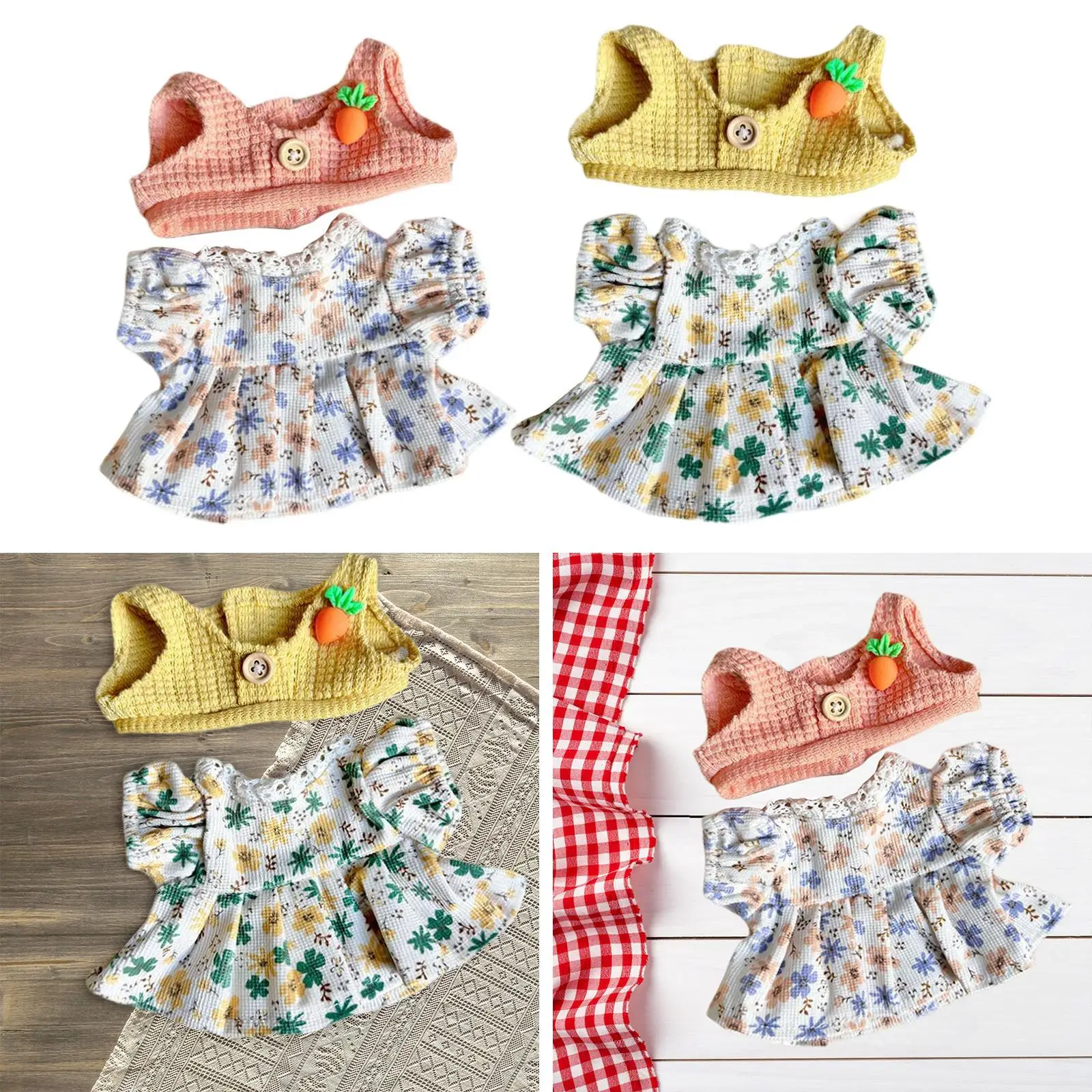 20cm Plush Doll Clothes,Stuffed Animal Accessories,Doll Dress and Vest Photo