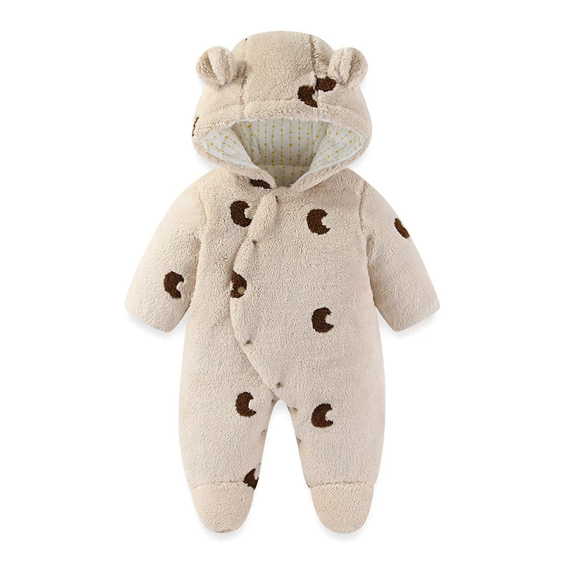 Mono térmico de invierno con capucha para bebé