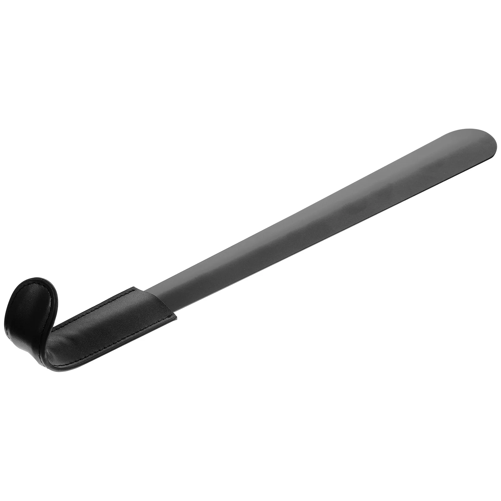 Calzador negro de acero inoxidable de primera calidad, mango largo, bordes lisos, agarre cómodo, elevador de zapatos duradero para viaje y hogar - imagen 3