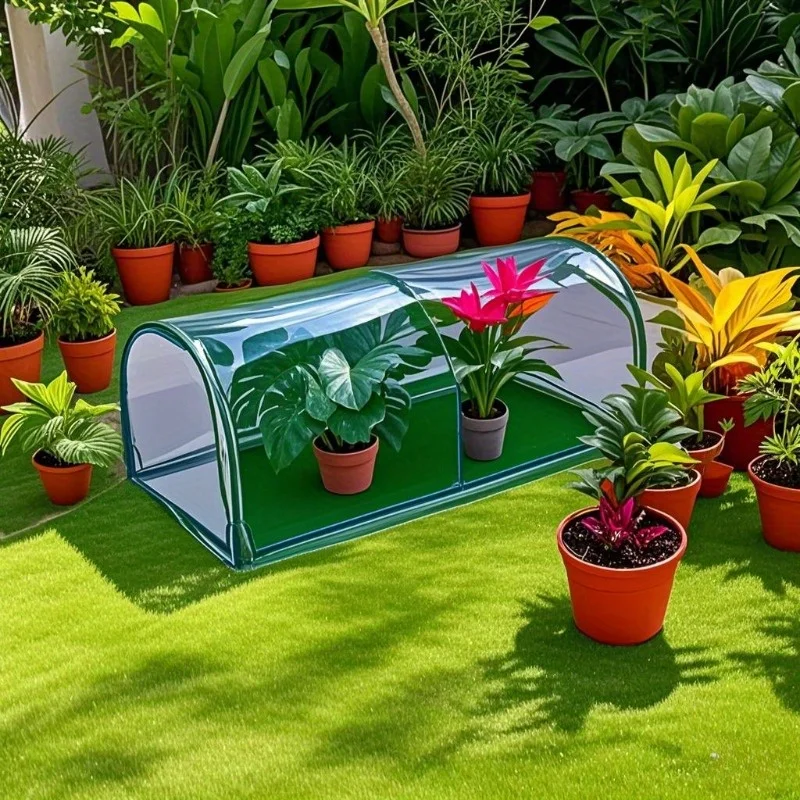 Cubierta de invernadero de plástico transparente: tienda de plantas para flores, verduras y uso interior/exterior (marco de hierro no incluido) - imagen 4