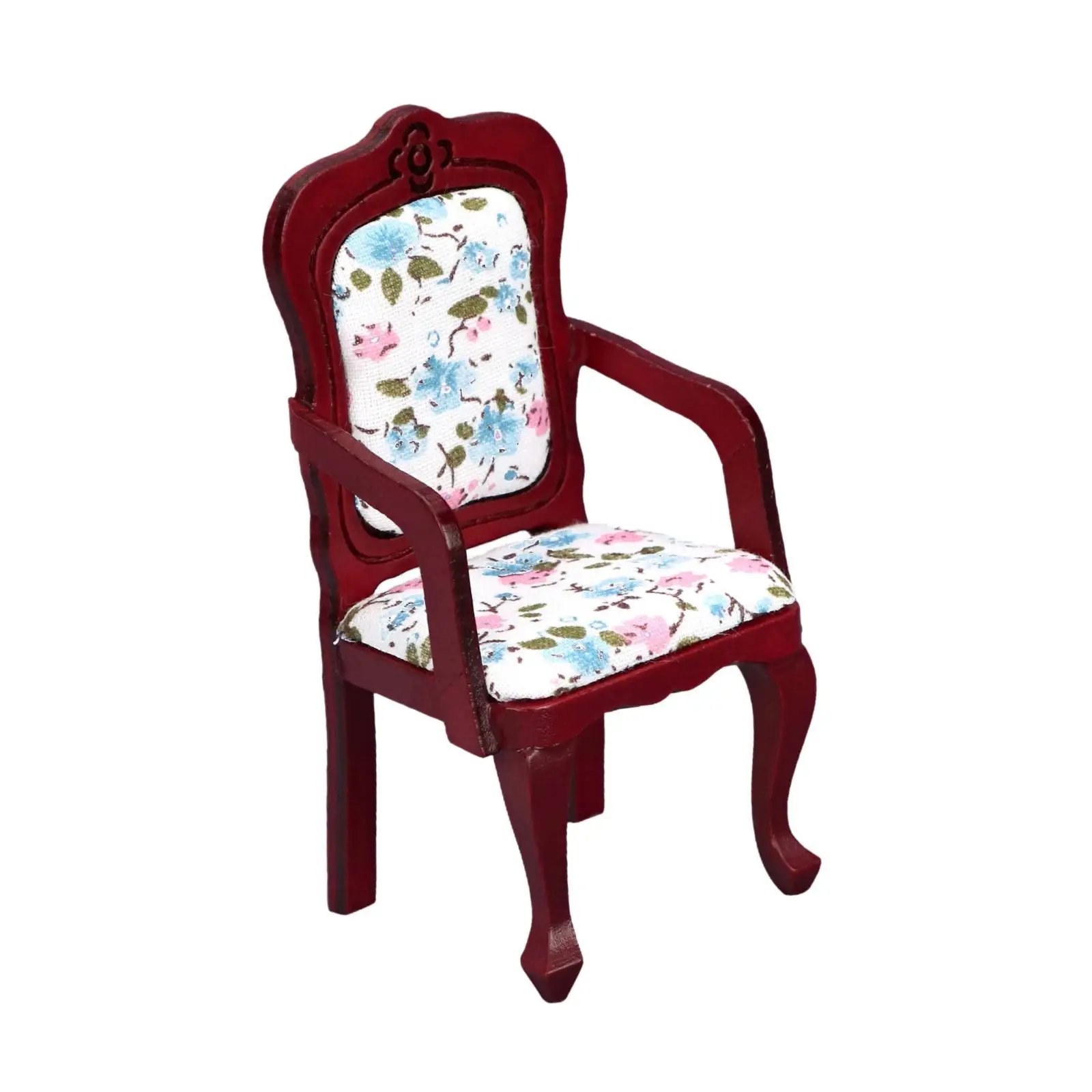 Dollhouse Chair Mini Simulation Armchair for Living Room Kitchen DIY Crafts
