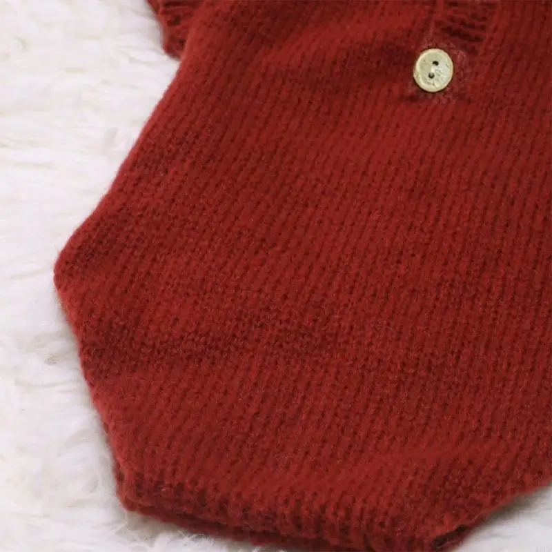 Ropa sesión fotos bebé R6FD sombrero asta oreja y atuendo mamel - imagen 4