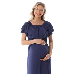 Vestido premamá lactancia talla grande para sesión de fotos embarazo