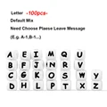 100Pcs whait letter