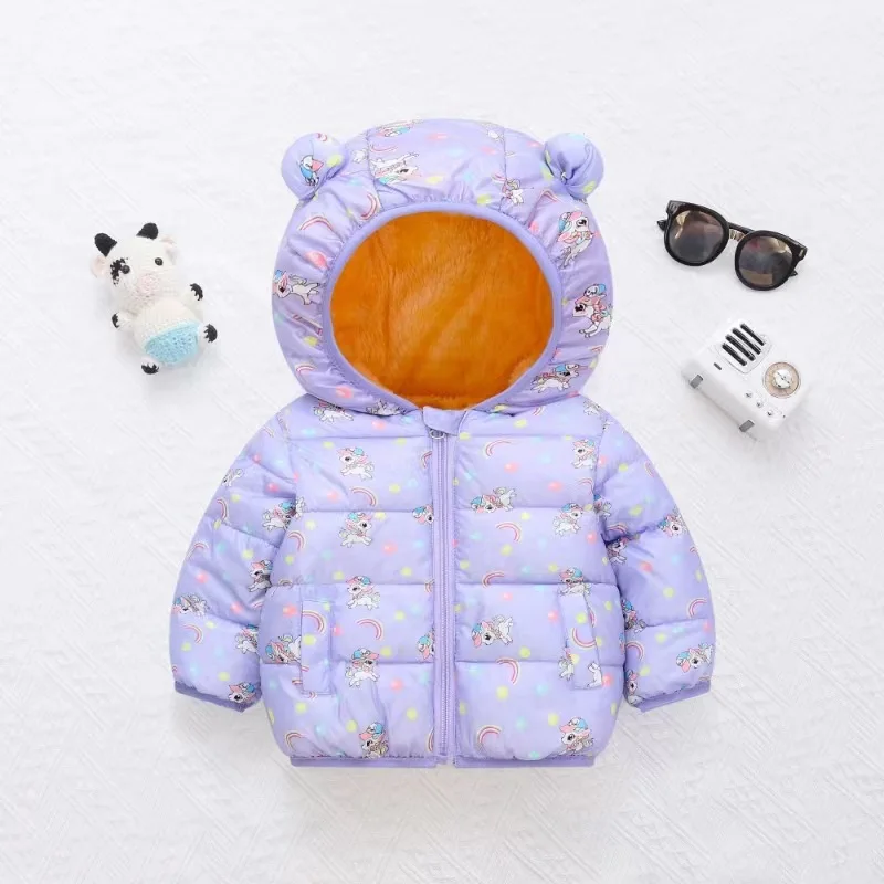 Abrigo acolchado con capucha para niños – Chaqueta de dibujos animados - imagen 2