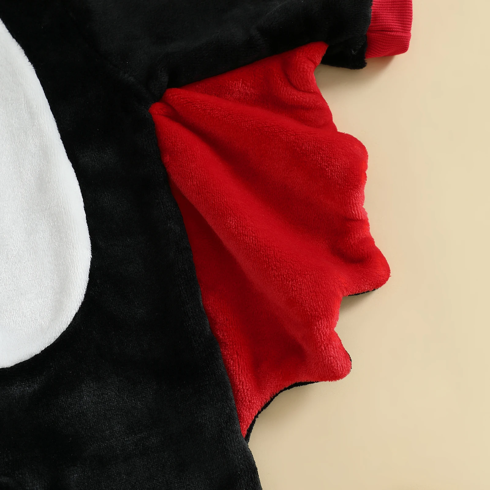 SUNSIOM-Disfraz de murciélago para niños de 1 a 5 años, ropa de Halloween, mono con capucha de manga larga, disfraz de Cosplay con cierre de cremallera de retales - imagen 5