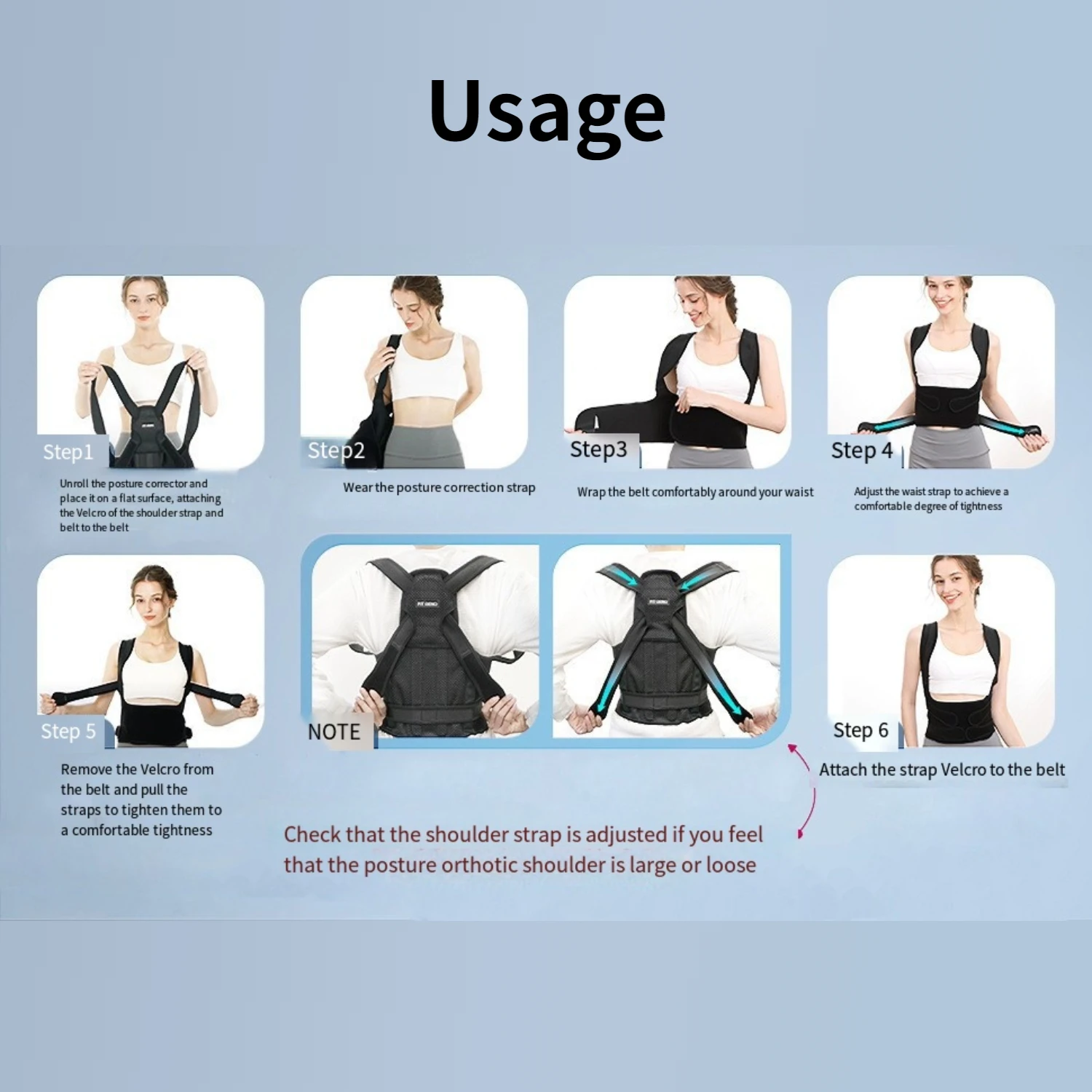 Corrector de postura infantil lumbar con soporte para escoliosis - imagen 4