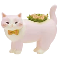 pink cat planter