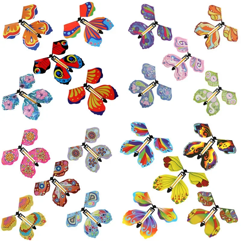 1/3/5/10 Uds. Mariposa voladora mágica, Hada de la mariposa, juguetes voladores, banda de goma, marcapáginas alimentado, sorpresa, boda, cumpleaños - imagen 2