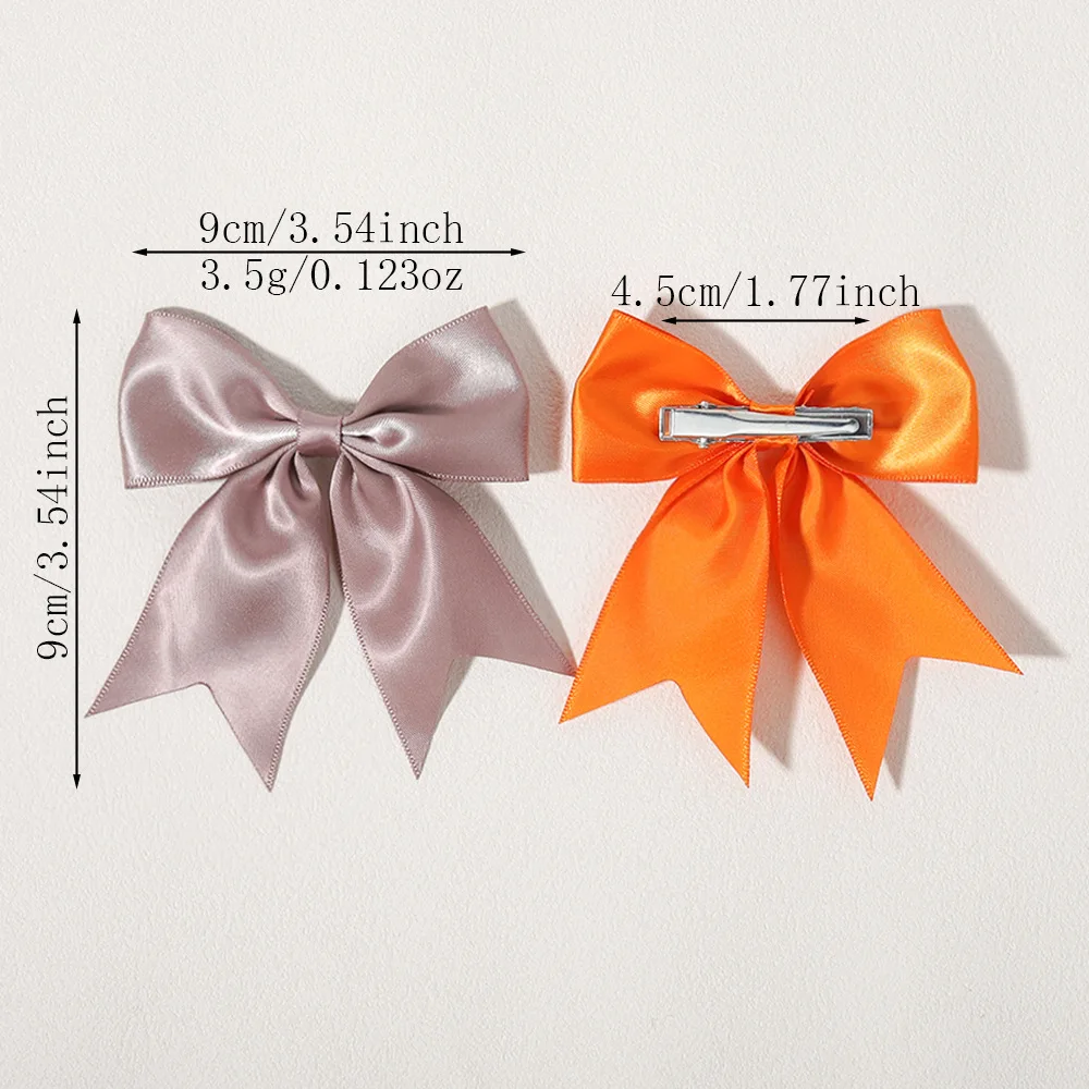 Color Candy Clips para pelo con lazo de cinta - niñas hechas a mano - imagen 4