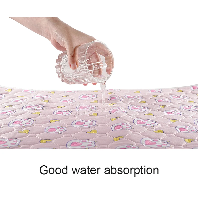 Almohadilla para orinar para mascotas reutilizable y lavable, bonita estera de entrenamiento impermeable para cachorros, manta de pañal absorbente antideslizante para perros y gatos - imagen 3