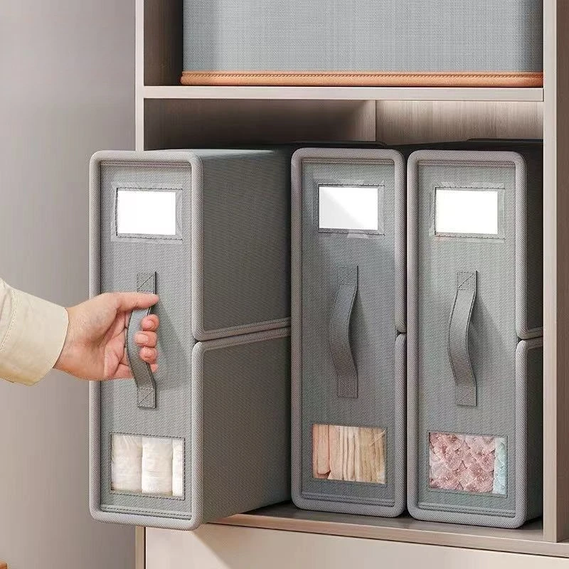 Nueva caja de almacenamiento plegable para sábanas, color sólido, funda nórdica de tela no tejida simple, caja de almacenamiento de ropa, caja de almacenamiento para armario y dormitorio - imagen 4