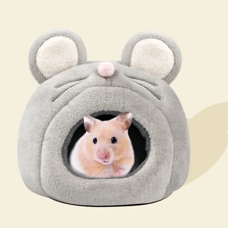 Jaula para hámster, cama suave y cálida para mascotas, hamaca para ratas, cerdo, ardilla, casa de invierno, nido de terciopelo para dormir, cama cálida para mascotas pequeñas