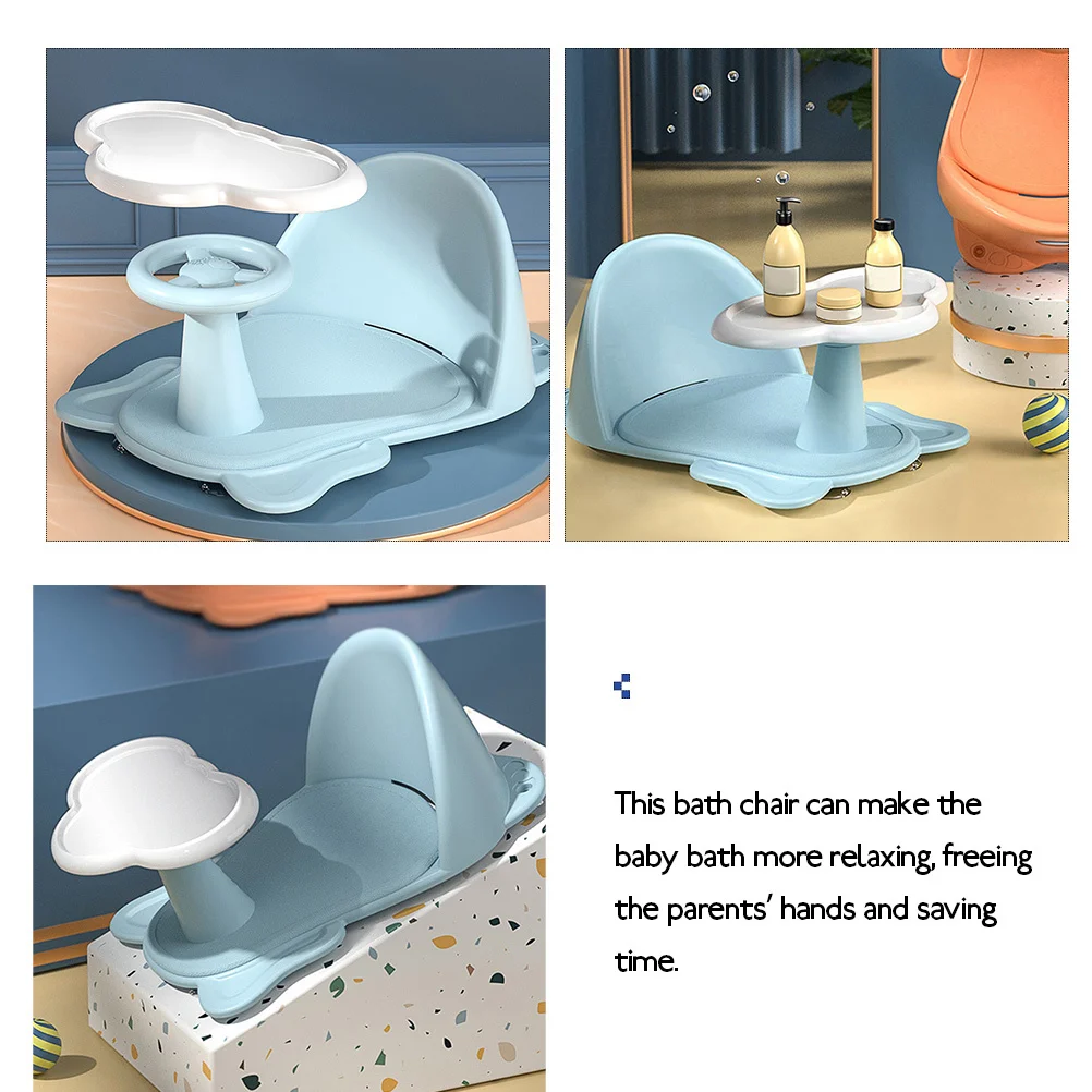 Silla de bañera para bebé, asiento de baño para niño pequeño, silla de ducha para bebé, asiento de baño para el hogar, asientos de bañera seguros no tóxicos para bebés