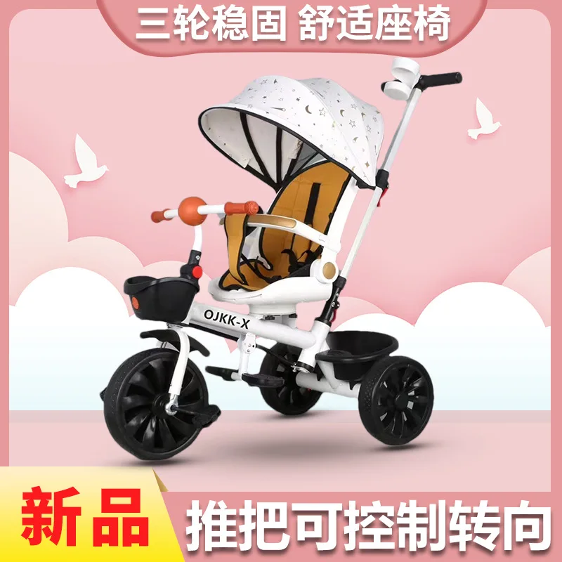 Triciclo convertible en cochecito plegable para bebé y niño - imagen 4