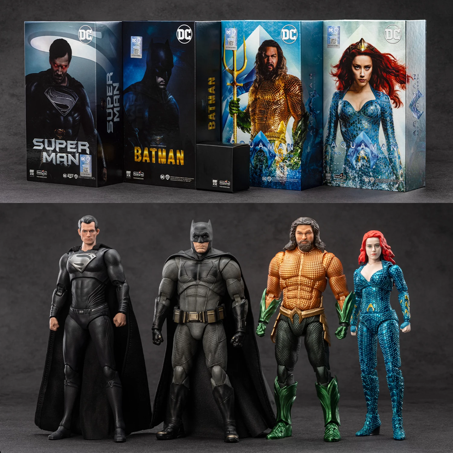 Figuras de películas DC Justice League Ben Batman Aquaman Mera Black Superman figuras de acción de juguete colección modelos juguetes regalo