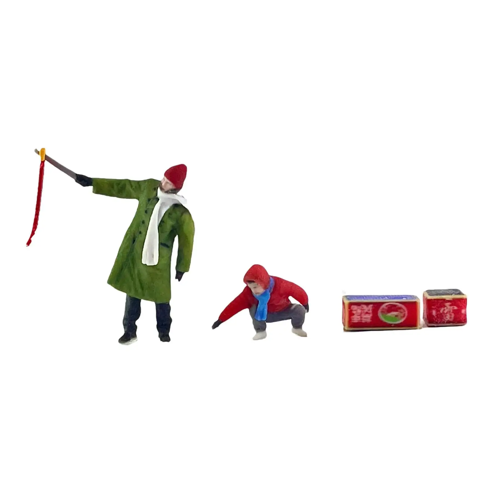 1/64 Scale People Figure Miniature for Miniature Scene Diorama Dollhouse