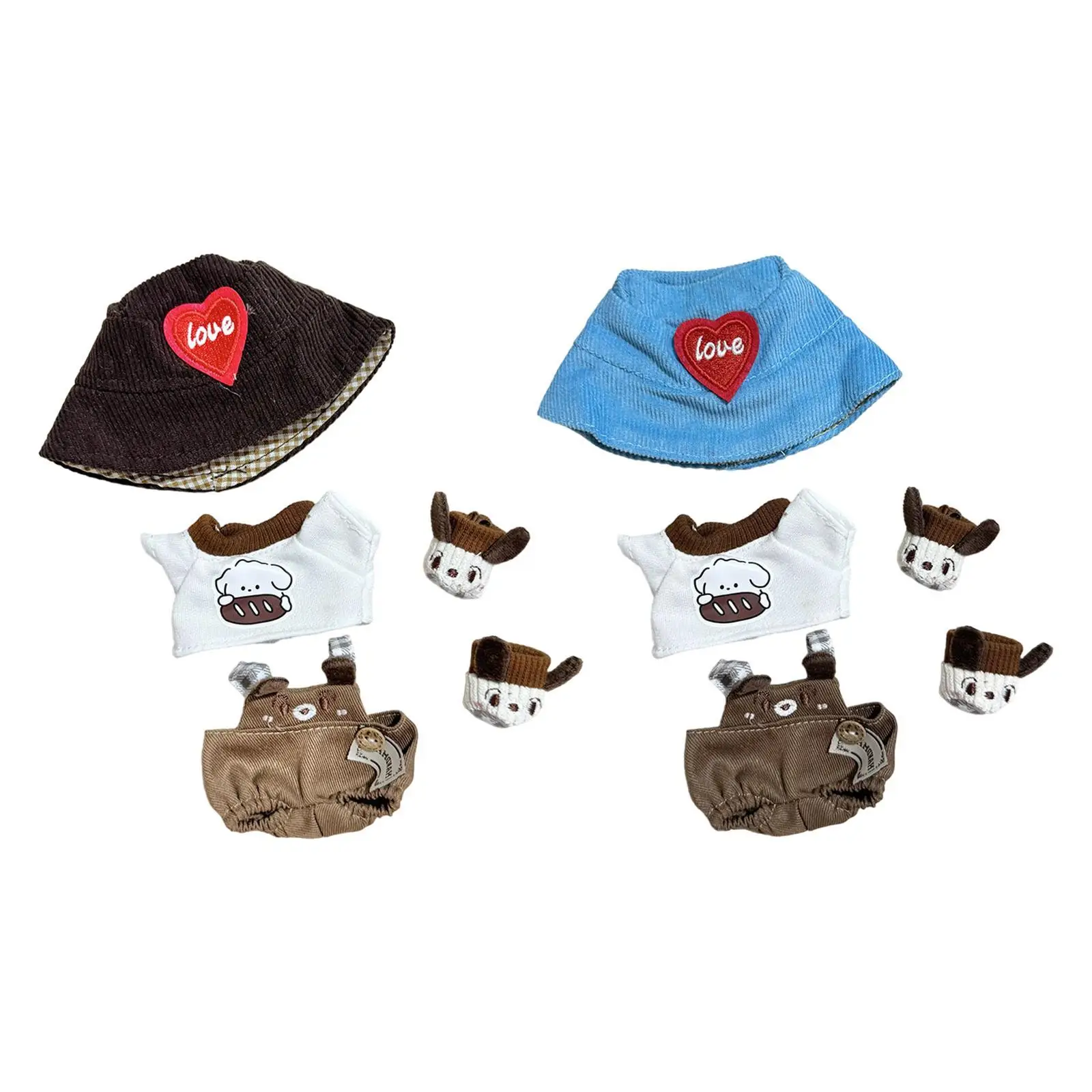 Plush Doll Clothes DIY Plush Doll Accessories for 15-17cm Doll Costumes Stuffed Plush Doll Dress up Fashion Cartoon Comfortable Plush Doll Clothes DIY Plush Doll Accessories for 15-17cm Doll Costumes Stuffed Plush Doll Dress up Fashion Cartoon Comfortable