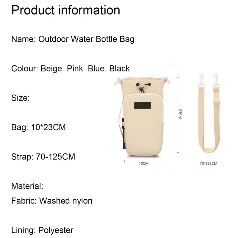Bolsa de botella de agua portátil de bolsillo para taza de agua Simple de primera calidad, funda protectora Universal para taza de agua para teléfono móvil de viaje - imagen 4