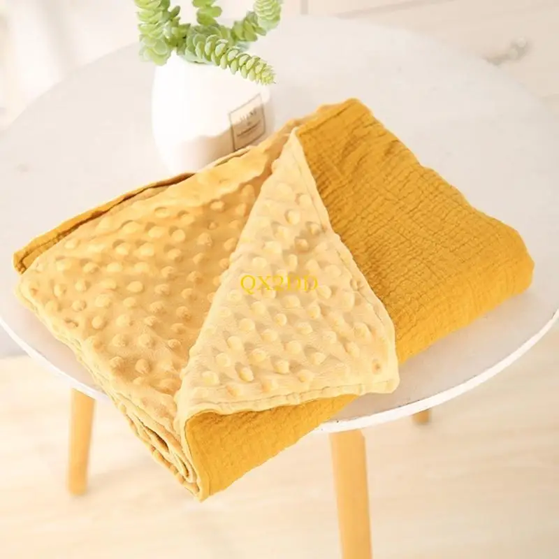QX2D Mantas bebé Doble Capa con Respaldo Puntos, Manta receptora, Ropa Cama, Regalo - imagen 4