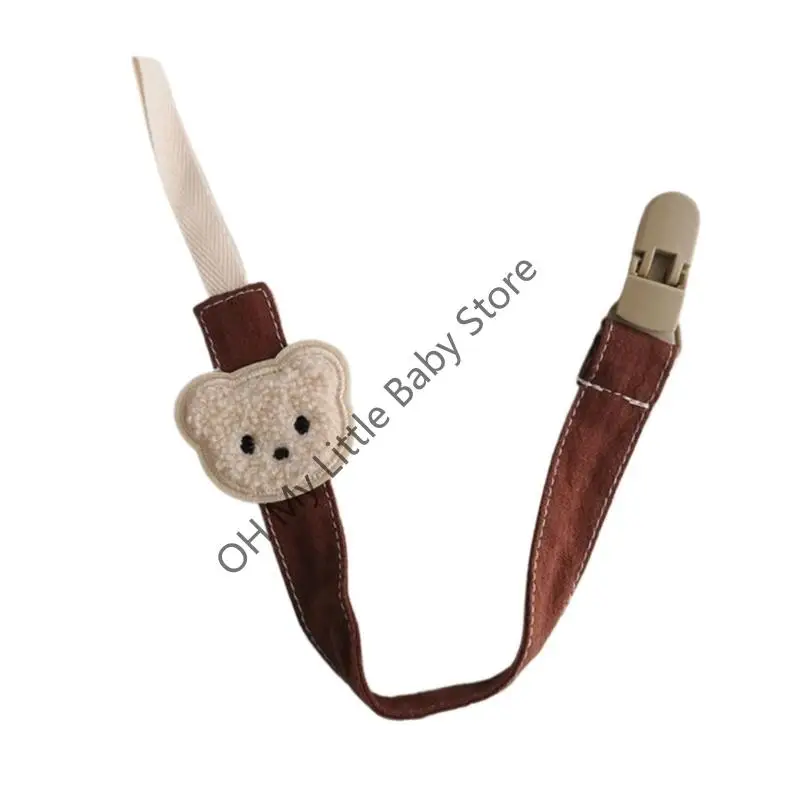 M76C chupete bebé con Clips, soporte, mordedor dibujos animados, cadena dentición simulada, correa para chupete cadena - imagen 3