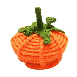 Sombrero tejido calabaza bebé – Accesorio fotografía recién nacido